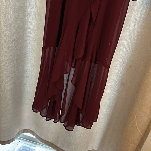 Lulu’s Long Sleeve Chiffon Dress - Picture 2 of 4